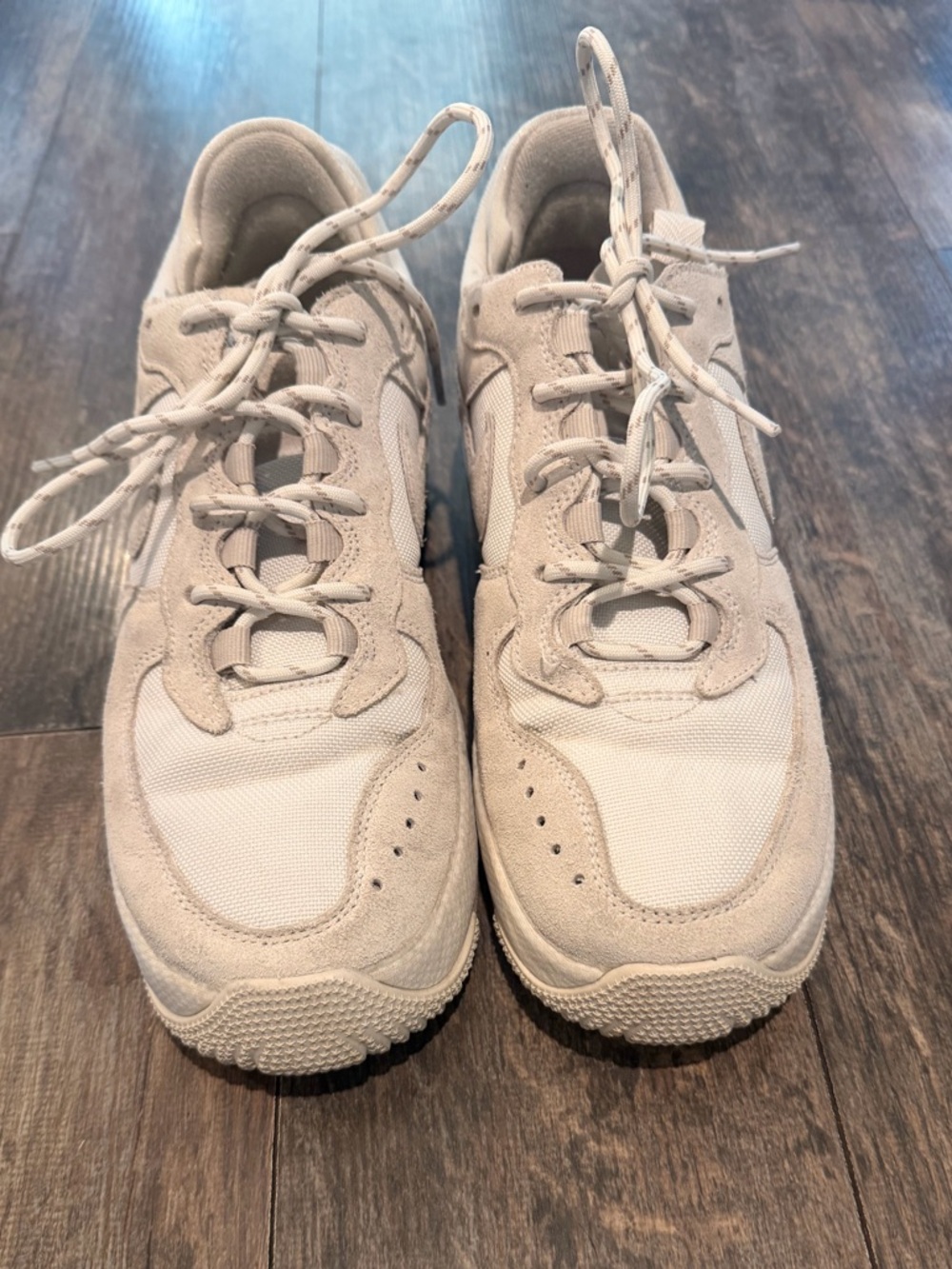 🐎Nike Women's Light Beige Suede & Mesh Sneakers